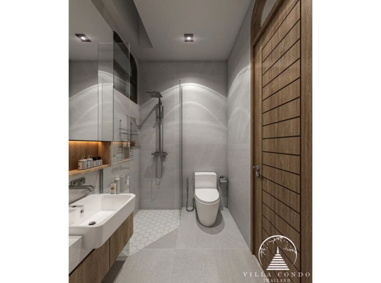 Luxurious bathroom in Rungtiva Luxury Villas.
