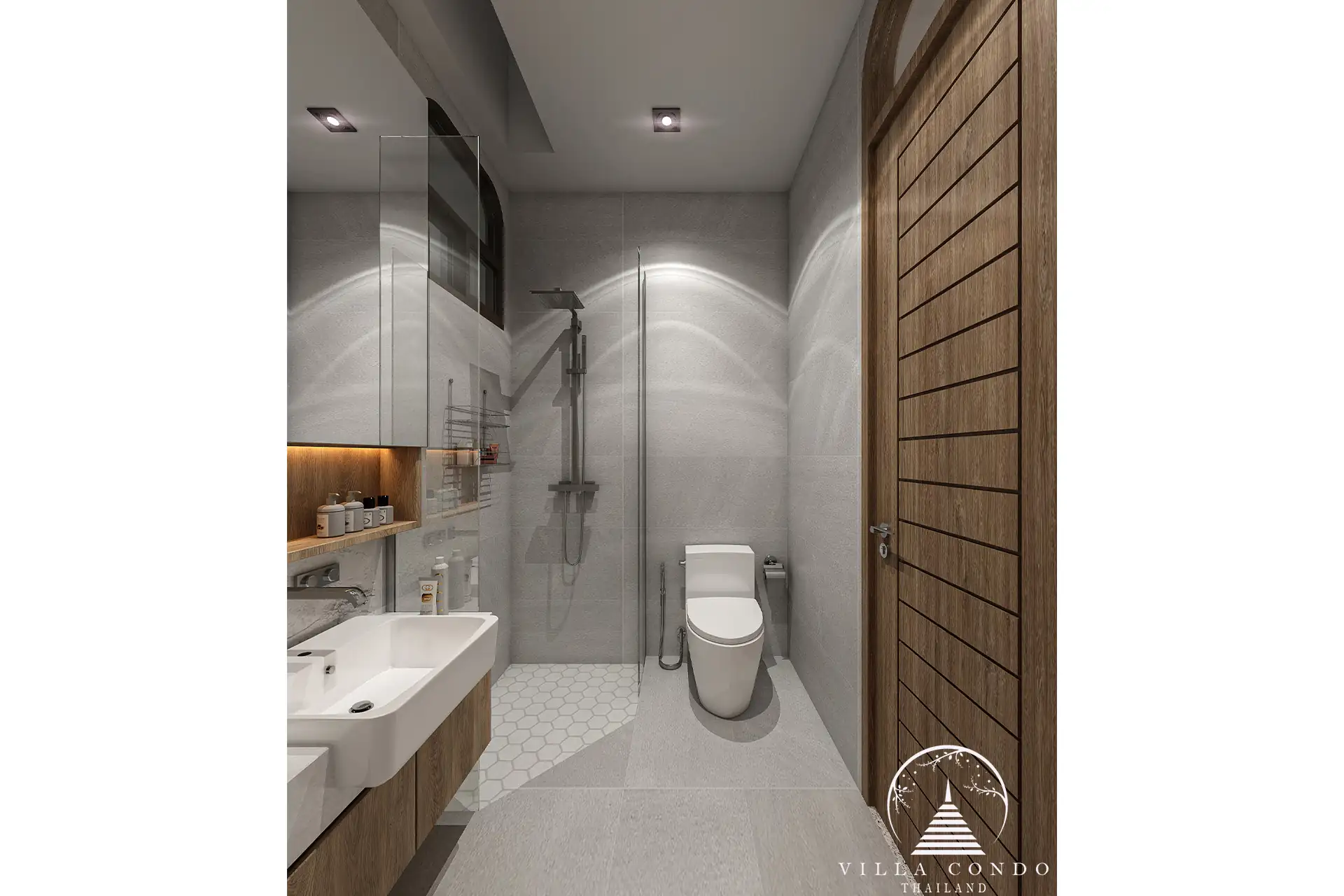 Luxurious bathroom in Rungtiva Luxury Villas.
