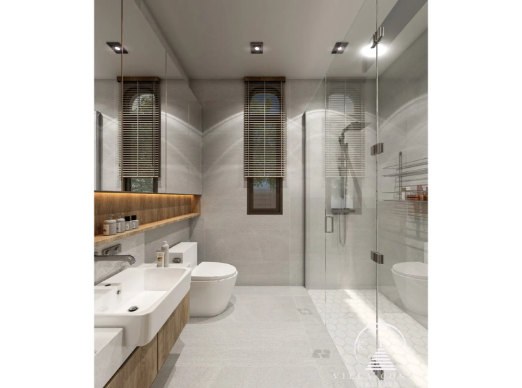 Luxurious bathroom in Rungtiva Luxury Villas.