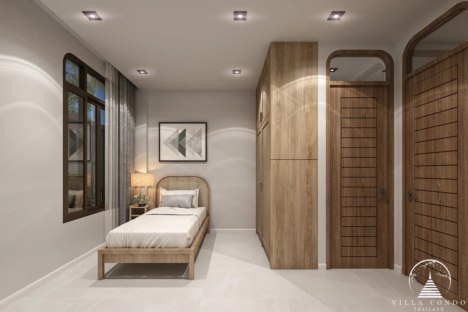 Elegant guest room at Rungtiva Luxury Villas.