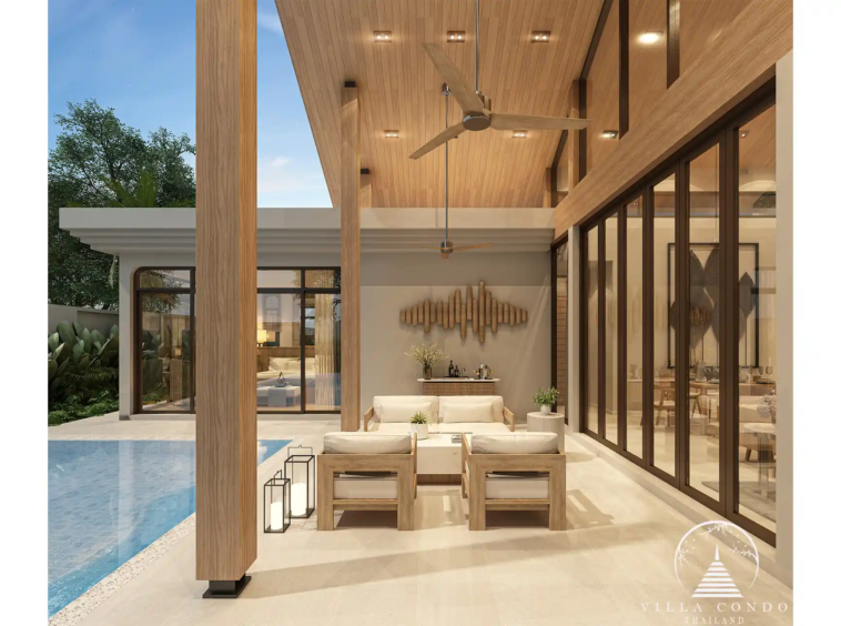 Tranquil outdoor area at Rungtiva Luxury Villas.