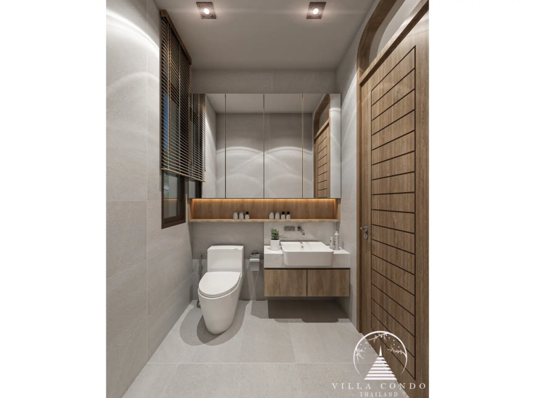 Luxurious bathroom in Rungtiva Luxury Villas.