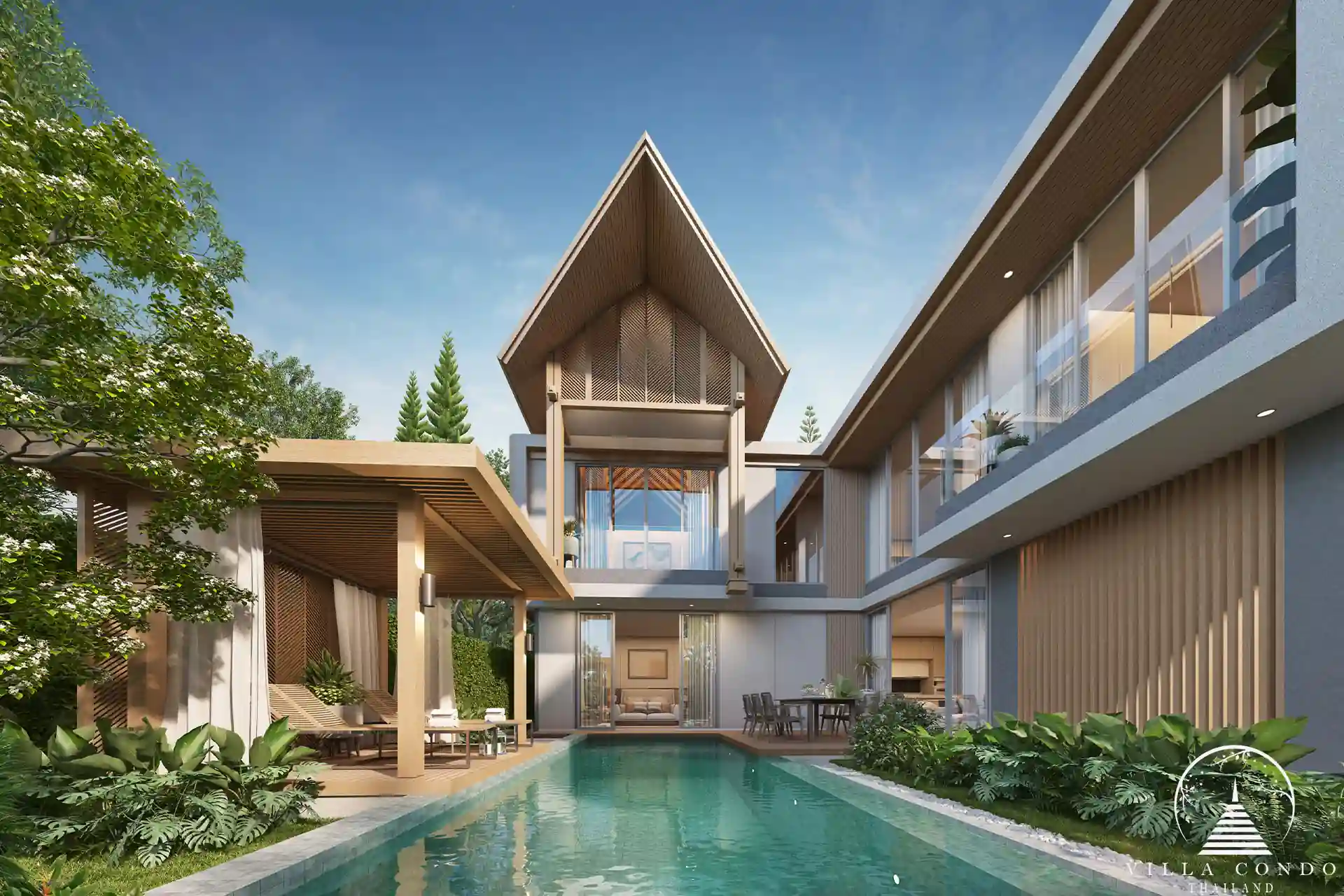 Private pool at Serene Raya Villas.