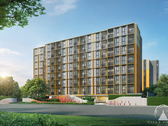 Exterior view of The Base Rise showcasing its modern design.