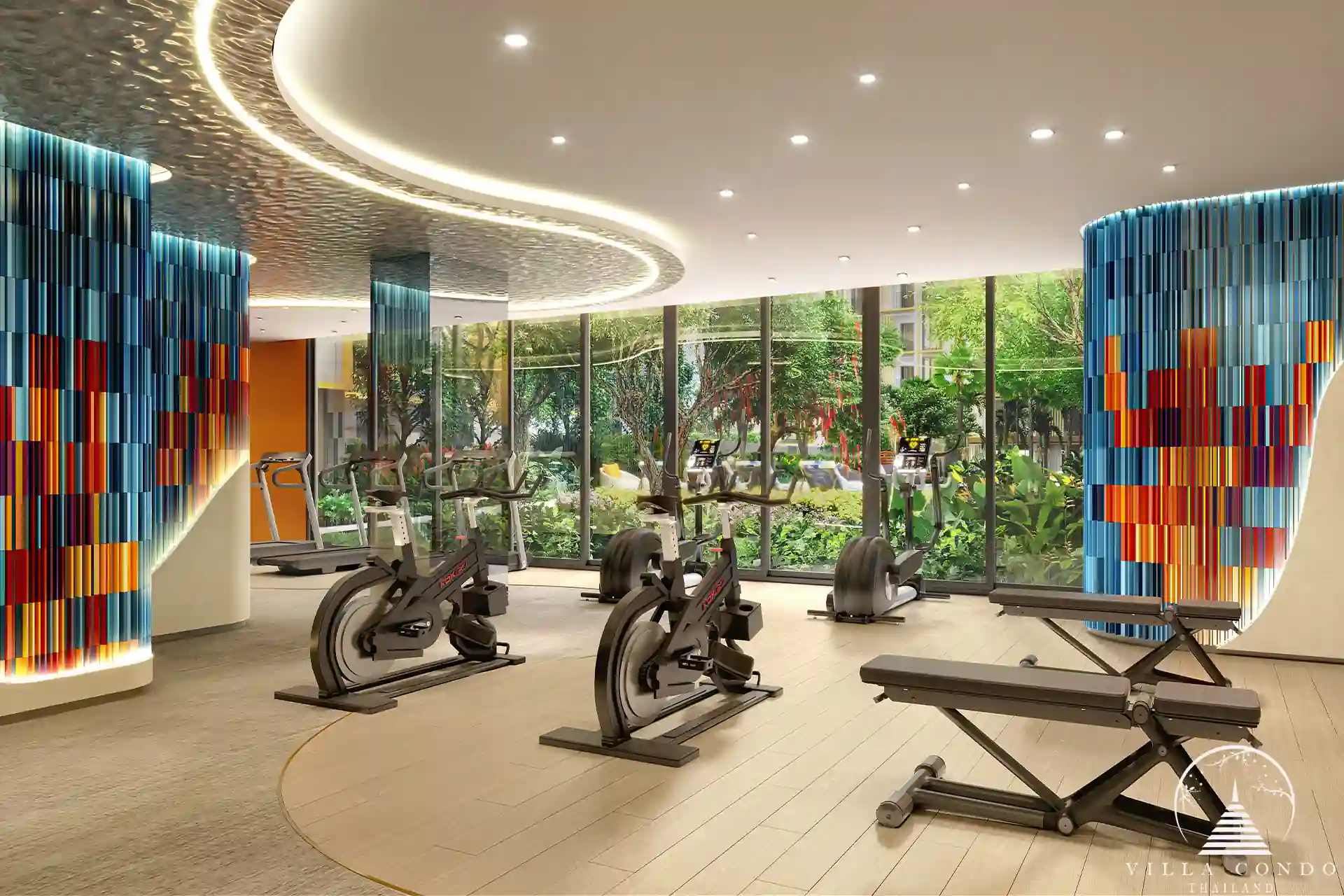 Well-equipped fitness centre at The Base Rise.