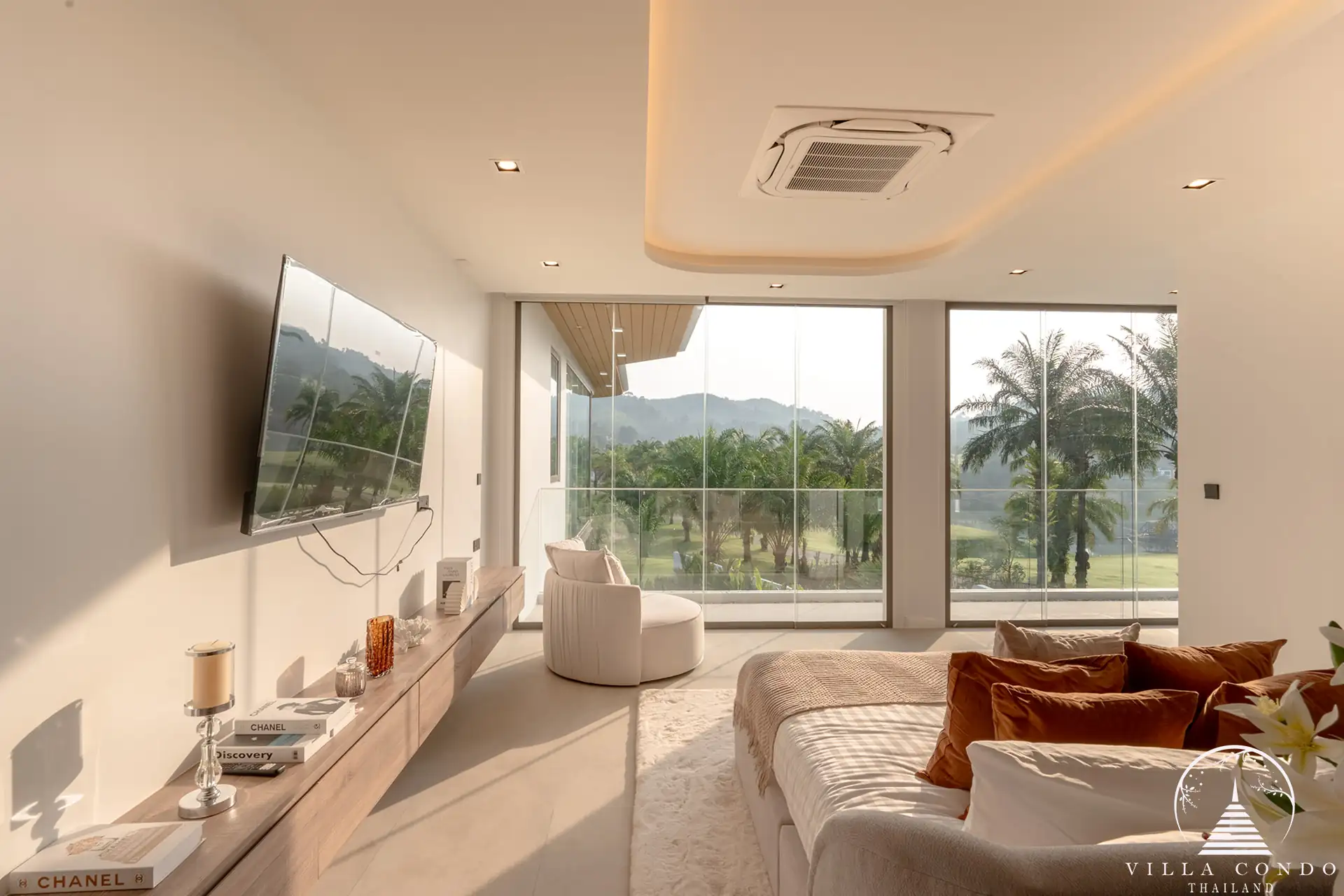 Luxurious interior of The PRIVA Golf Course Villa, showcasing modern design and elegant furnishings.