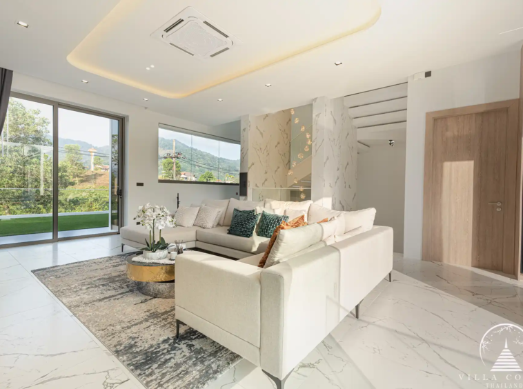 Luxurious interior of The PRIVA Golf Course Villa, showcasing modern design and elegant furnishings.