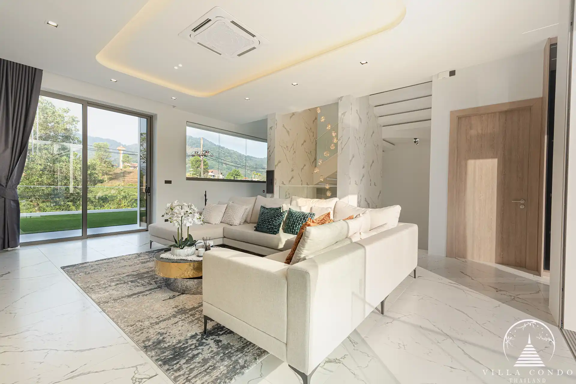 Luxurious interior of The PRIVA Golf Course Villa, showcasing modern design and elegant furnishings.