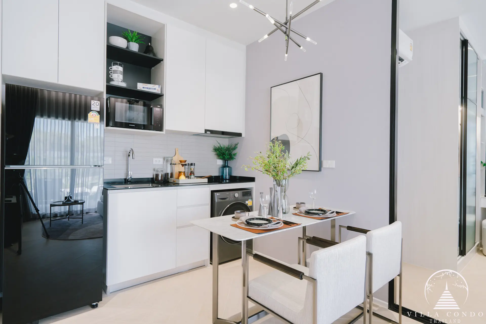 Fully equipped modern kitchen with high-quality appliances.