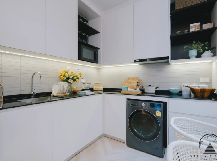 Fully equipped modern kitchen with high-quality appliances.