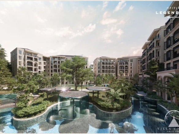 Title Legendary Bangtao Beautifully landscaped outdoor area with seating.