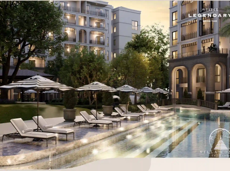 Inviting common pool area with comfortable lounge chairs.