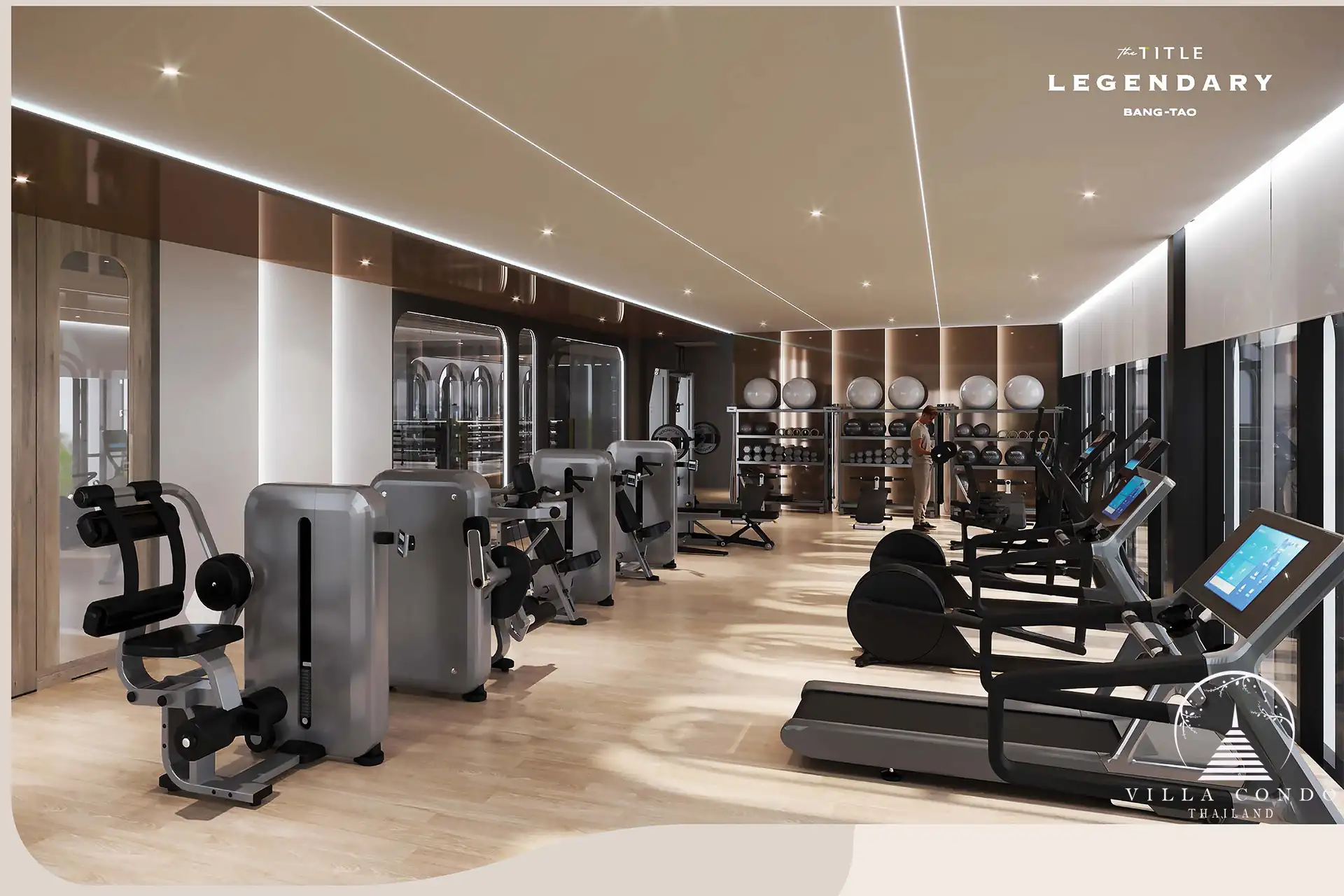 Modern gym with state-of-the-art fitness equipment.