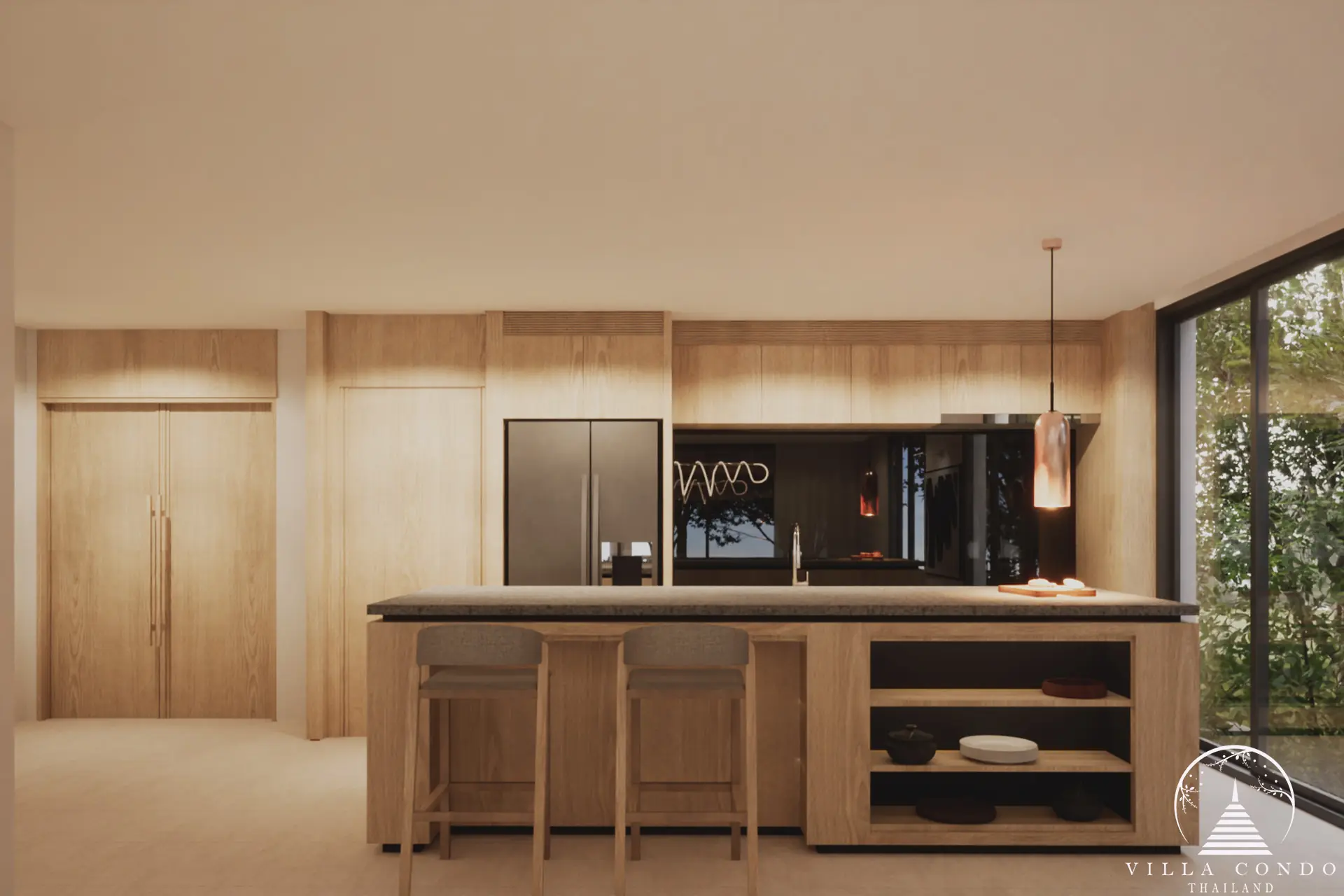 Fully-equipped kitchen in Tiara Saku villas in Saku, Phuket