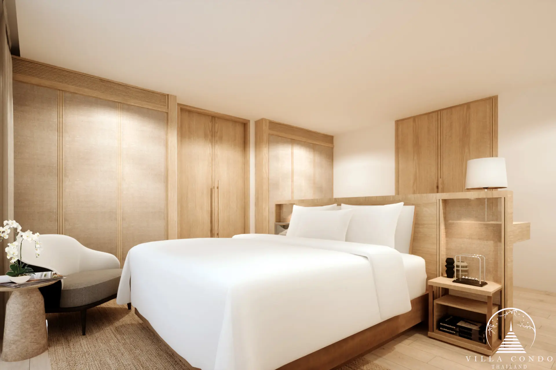 Spacious bedroom in Tiara Saku villas in Saku, Phuket