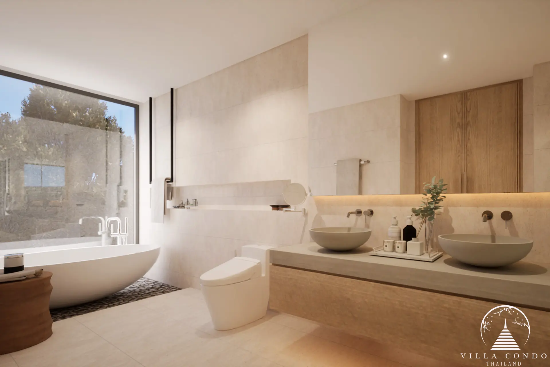 Elegant master bedroom in Tiara Saku villas in Saku, Phuket