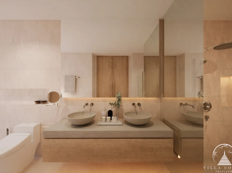 Modern bathroom in Tiara Saku villas in Saku, Phuket