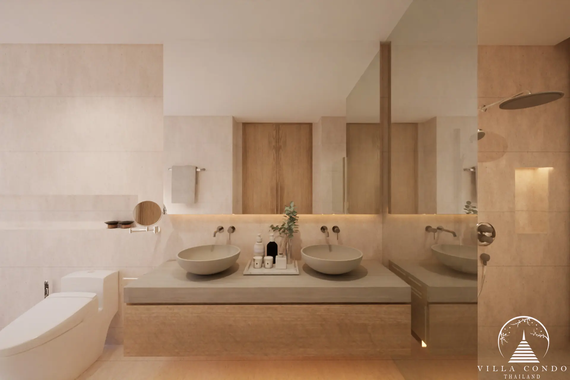 Modern bathroom in Tiara Saku villas in Saku, Phuket