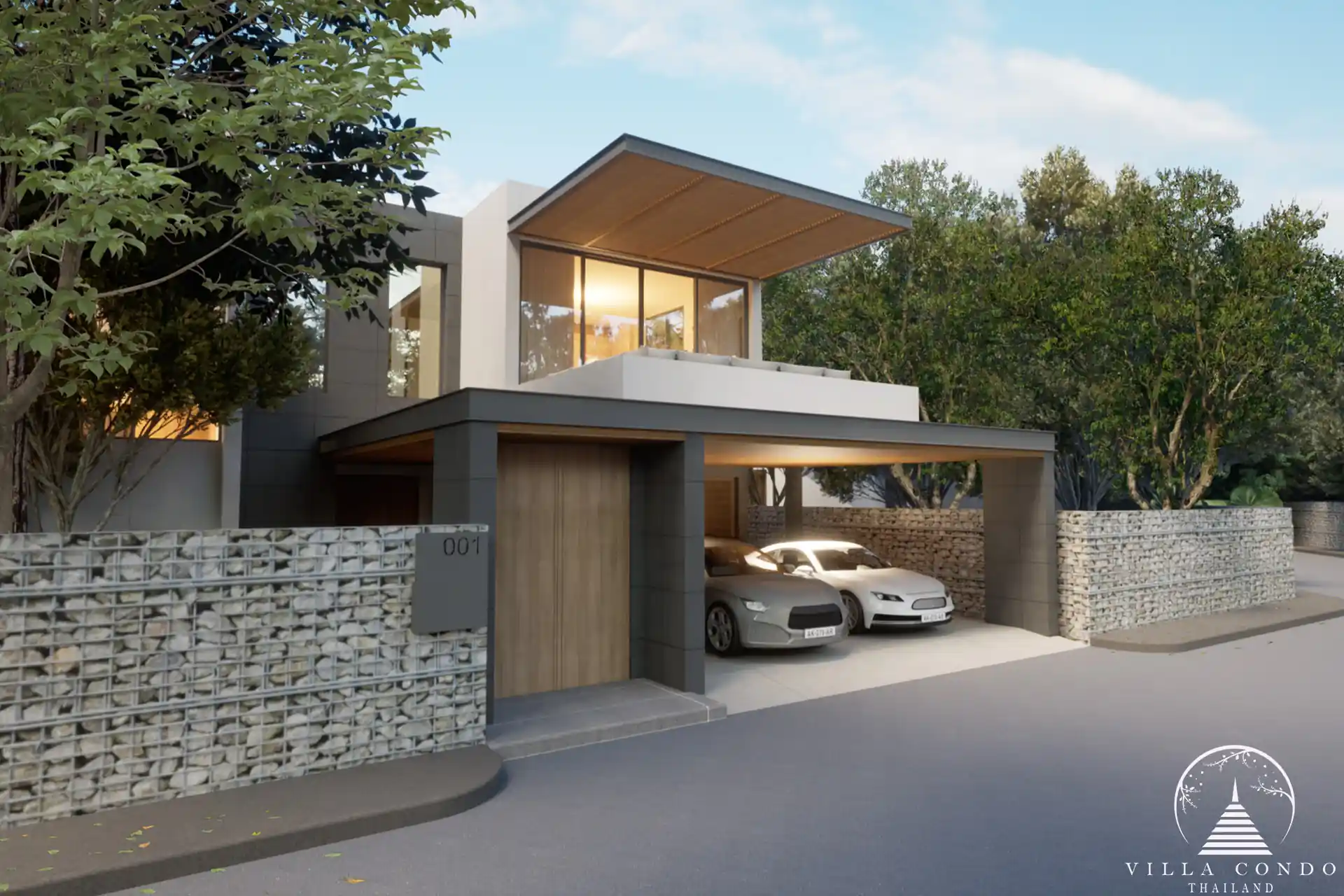 Grand entrance of Tiara Saku villas in Saku, Phuket
