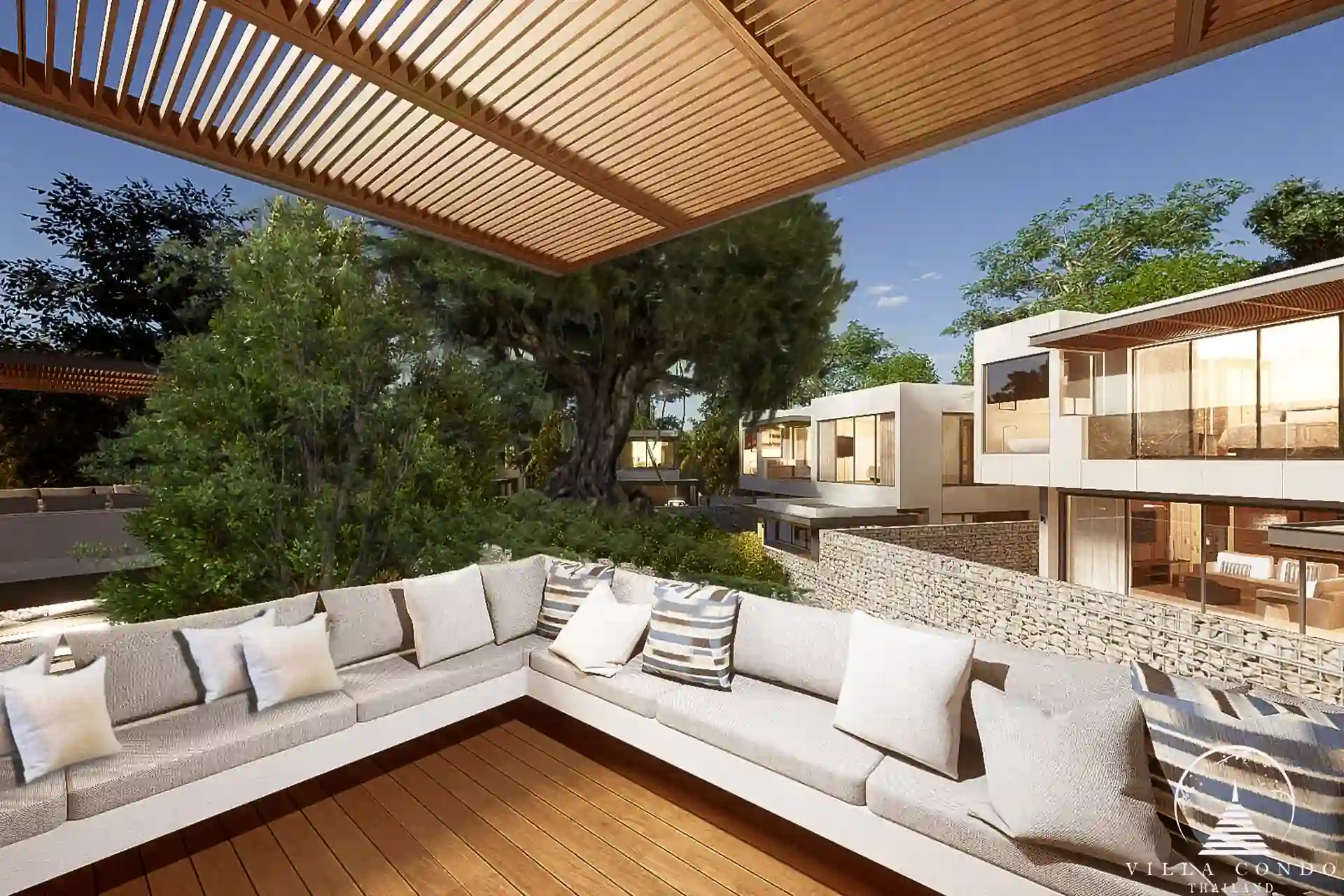 Spacious living area in Tiara Saku villas in Saku, Phuket