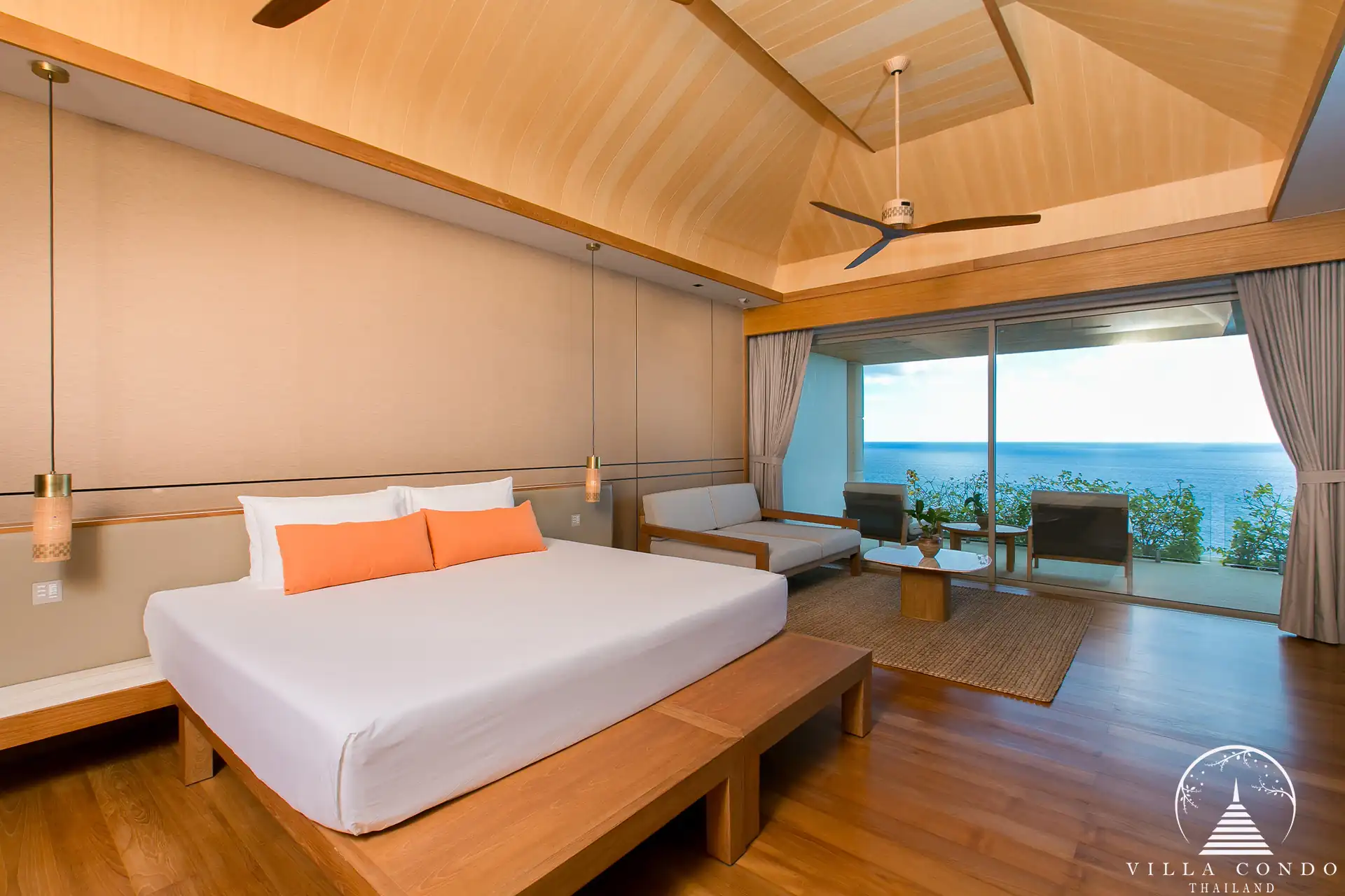 Spacious bedroom in Villa Cascade Kamala Headland.
