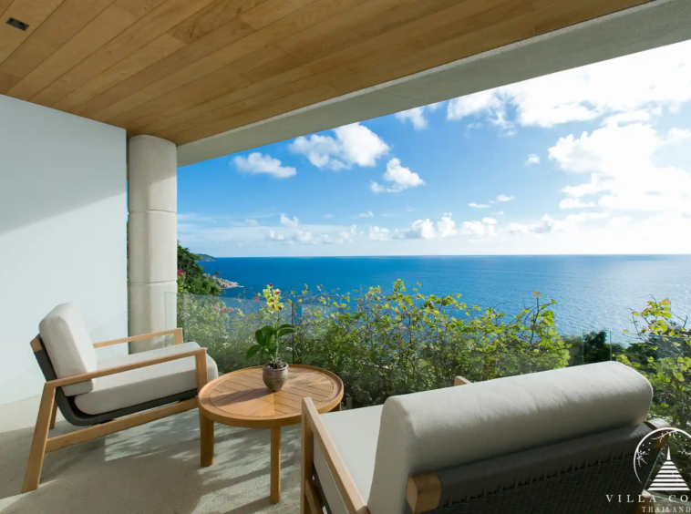 Spacious private balcony in Villa Cascade Kamala Headland.