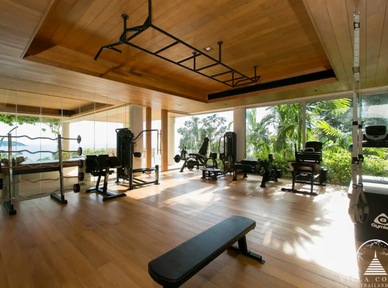 Fully equipped private gym in Villa Cascade Kamala Headland.