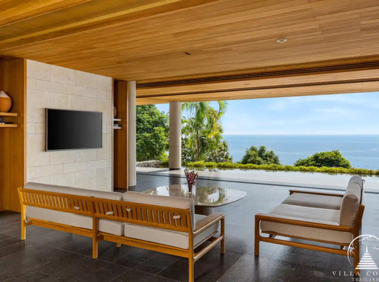 Comfortable outdoor sofa in Villa Cascade Kamala Headland.