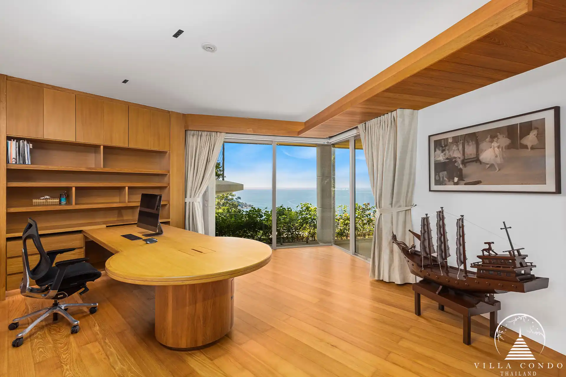 Elegant private office in Villa Cascade Kamala Headland.
