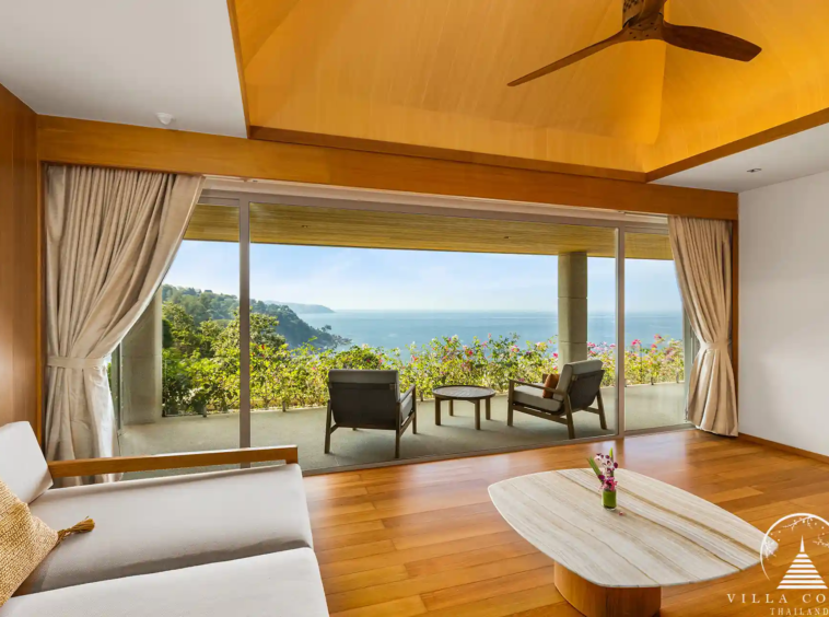 Luxurious interior of Villa Cascade Kamala Headland.