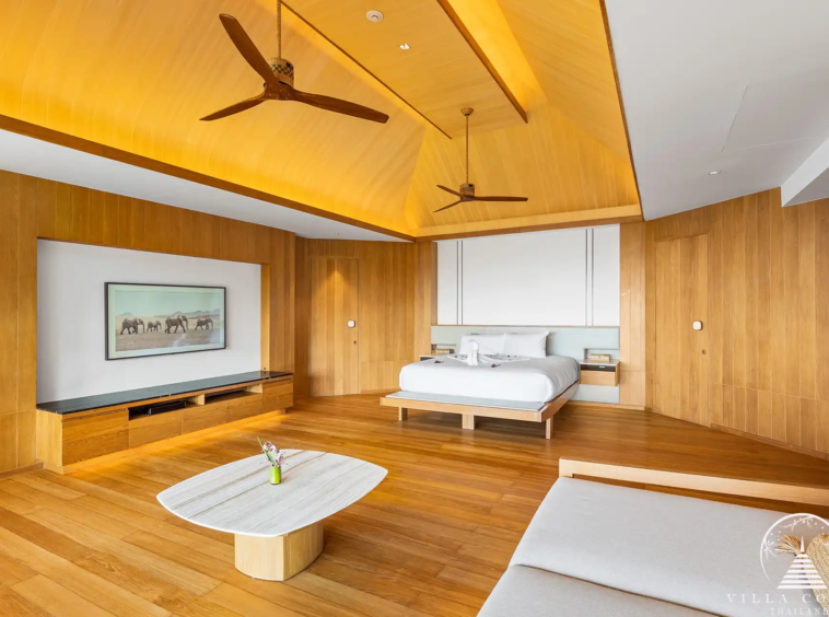 Spacious bedroom in Villa Cascade Kamala Headland.