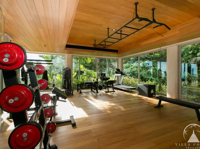 Fully equipped private gym in Villa Cascade Kamala Headland.