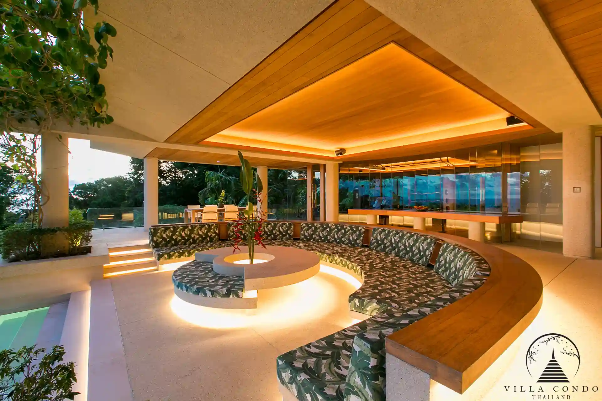 Elegant outdoor living area in Villa Cascade Kamala Headland.