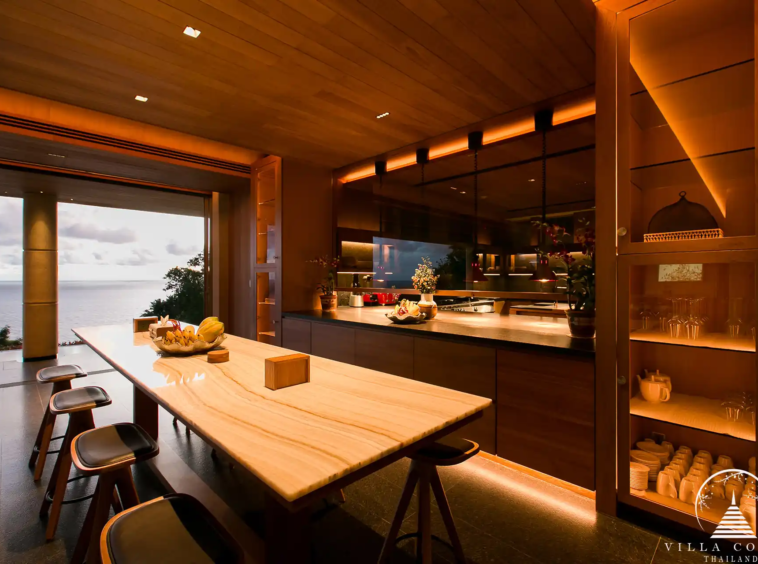 Luxurious interior of Villa Cascade Kamala Headland.