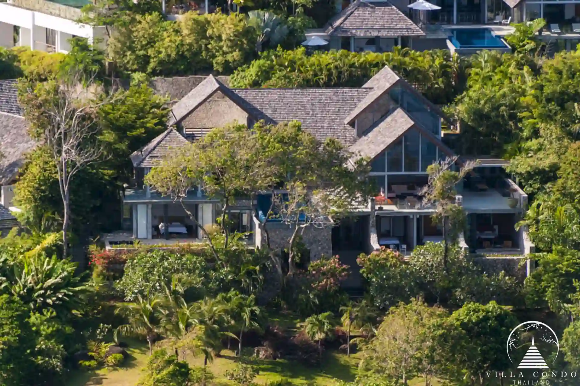 Bird's eye view of Villa Hale Malia Kamala