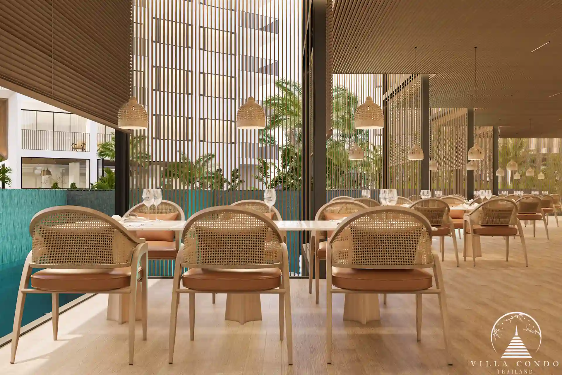 Southeast Asian-inspired restaurant at Wyndham Fantasea Condo Chalong, offering a unique dining experience.