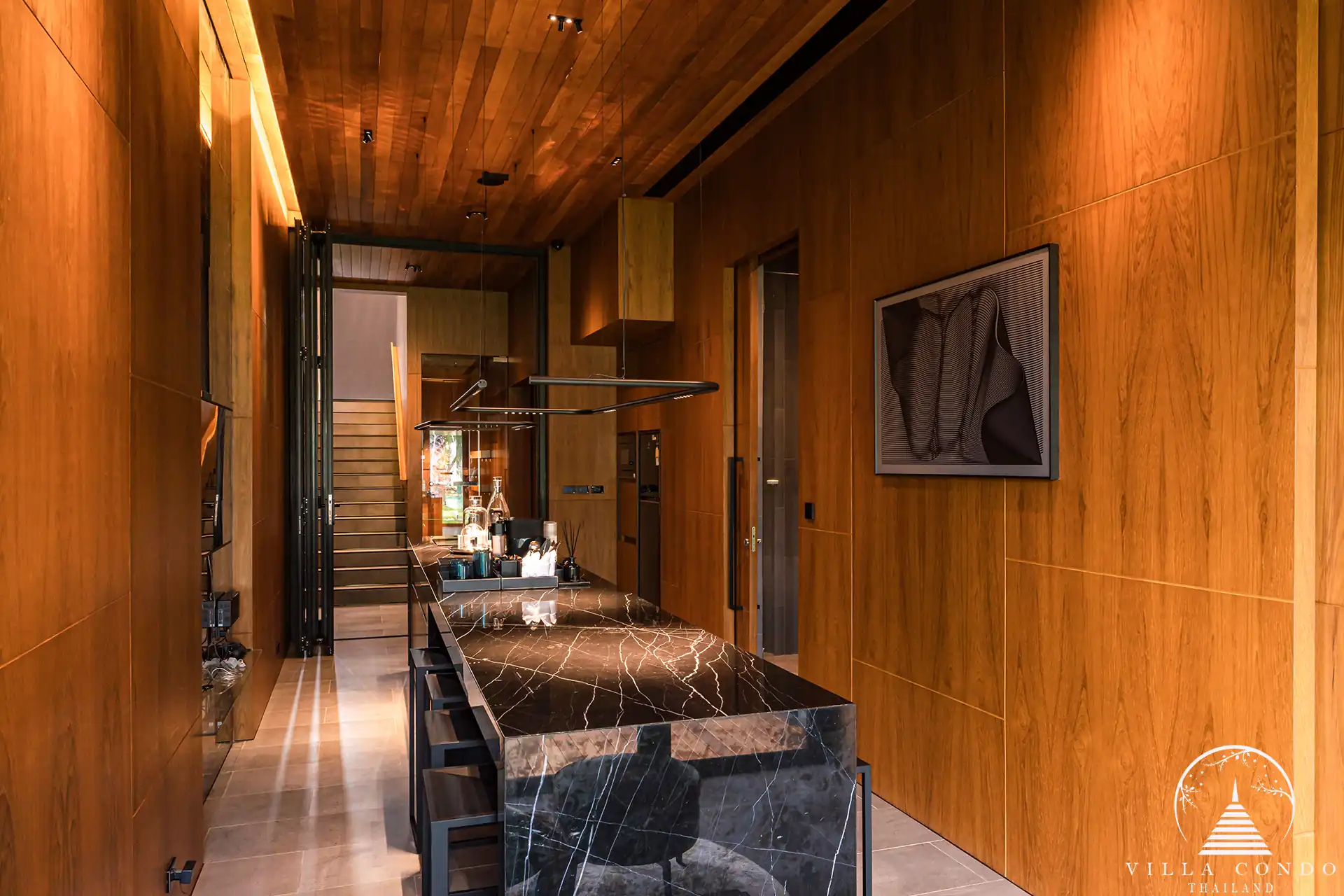 Stylish dining area in The Victory villas in Thalang, Phuket