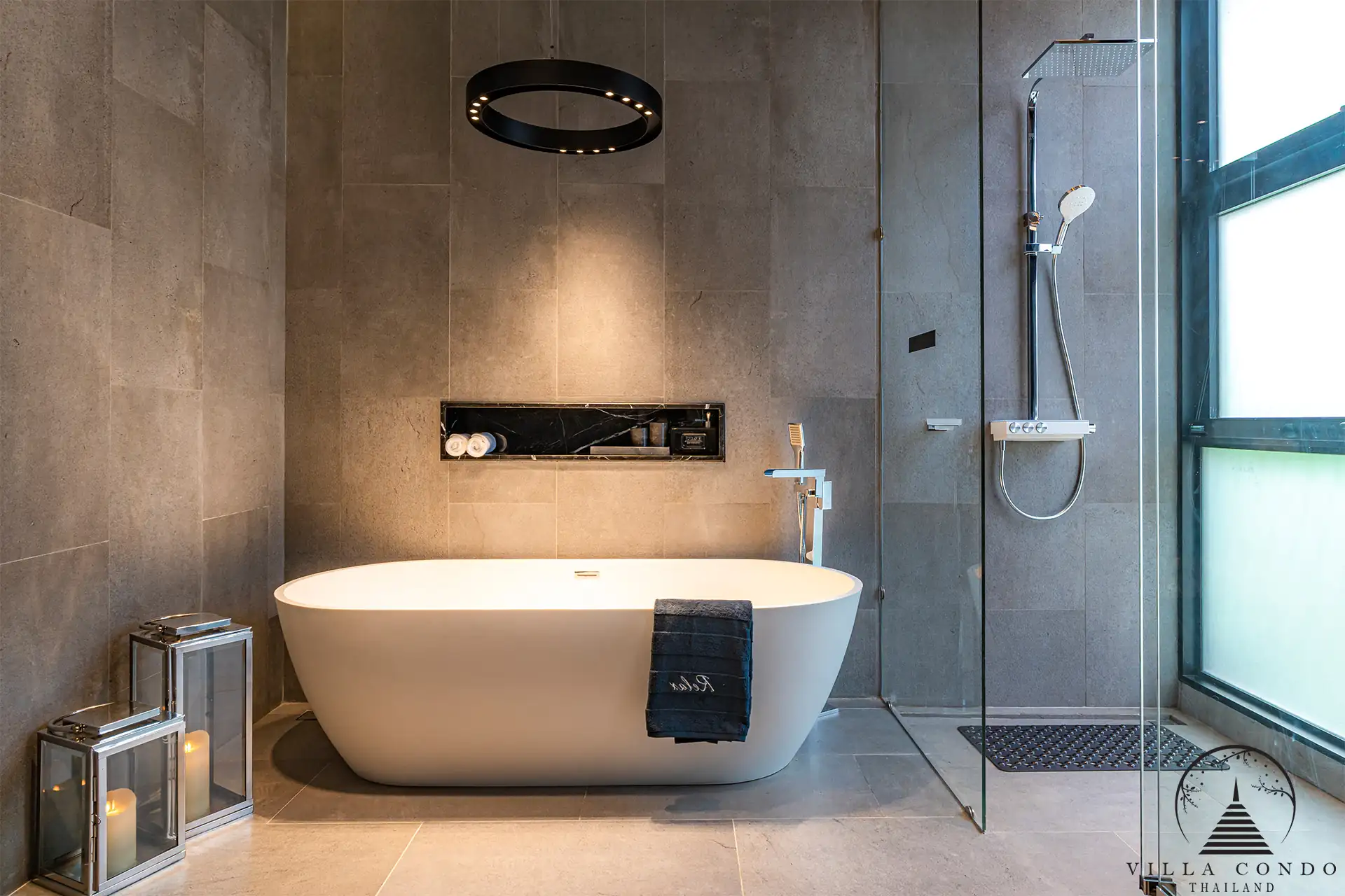 Spacious master bathroom in The Victory villas in Thalang, Phuket