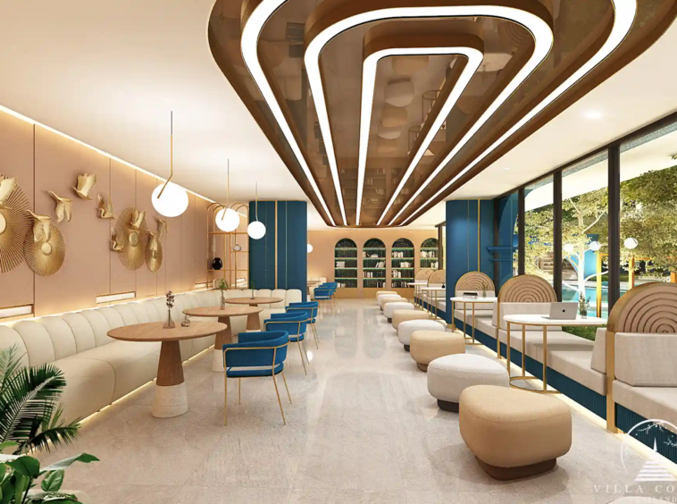 Above Element Condominium lobby interior