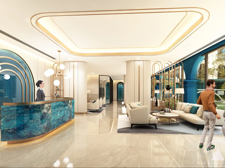 Above Element Condominium lobby interior