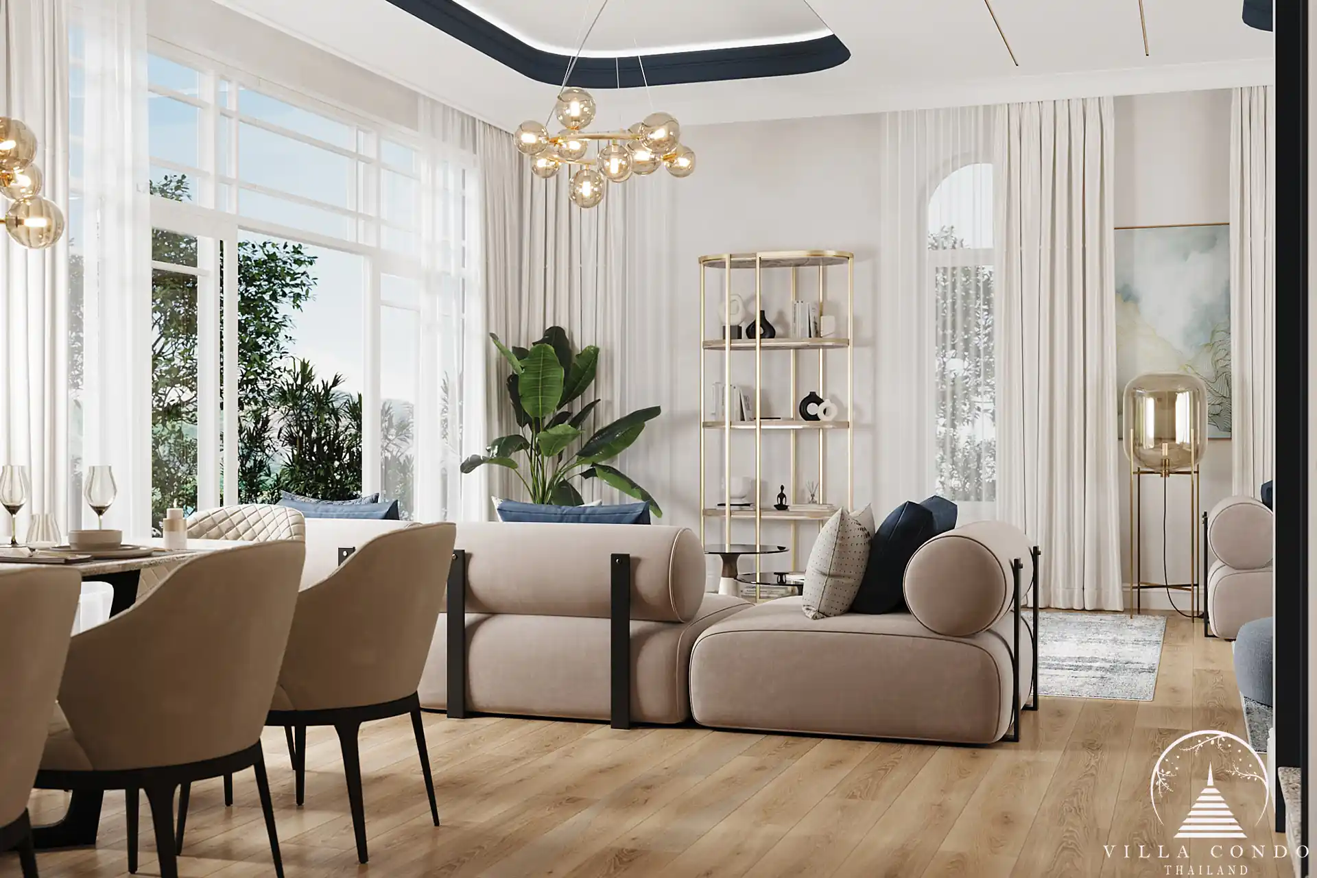 Living area in Above Element Villa