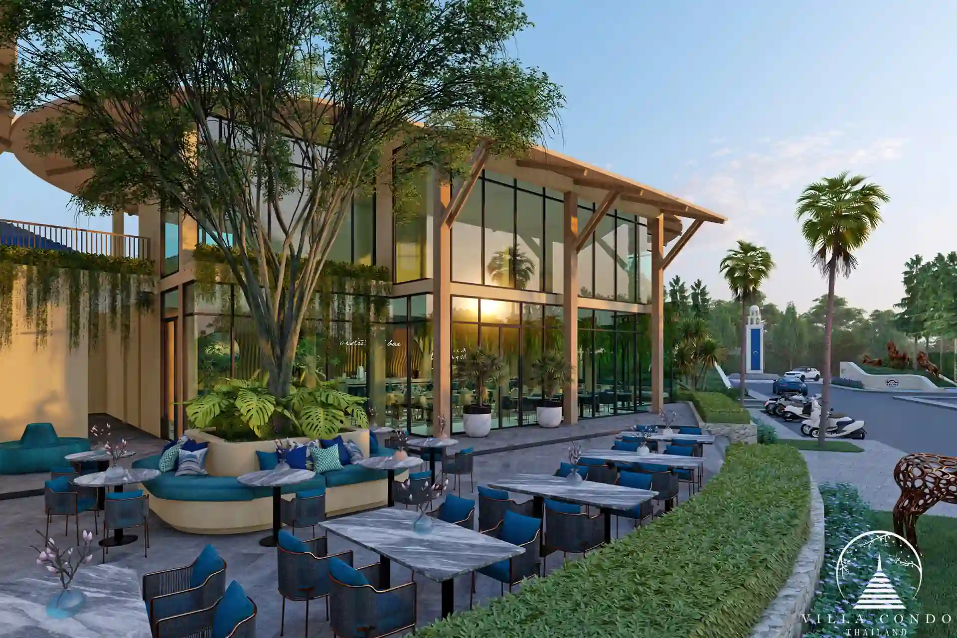 Outdoor restaurant at Above Element Villa