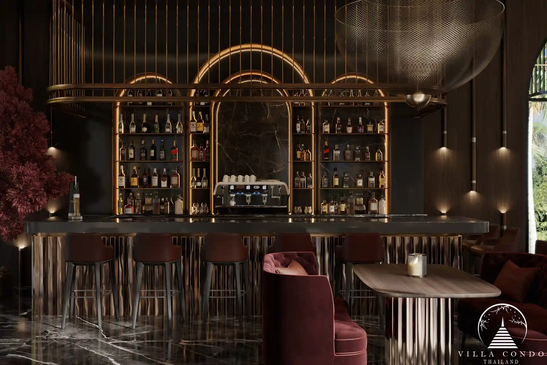 Cigar lounge at Hennessy Residence