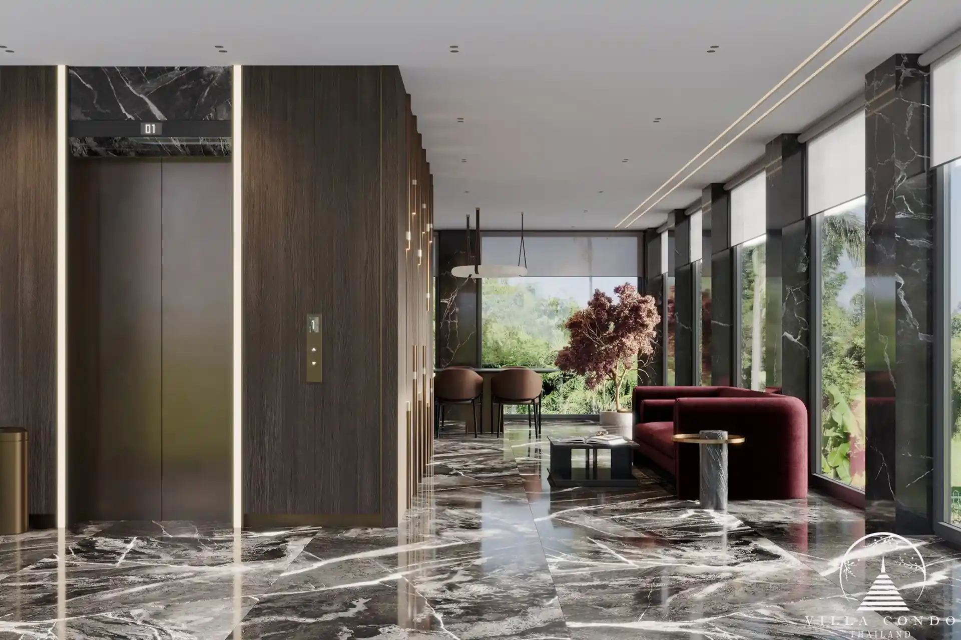 Lobby area at Hennessy Residence