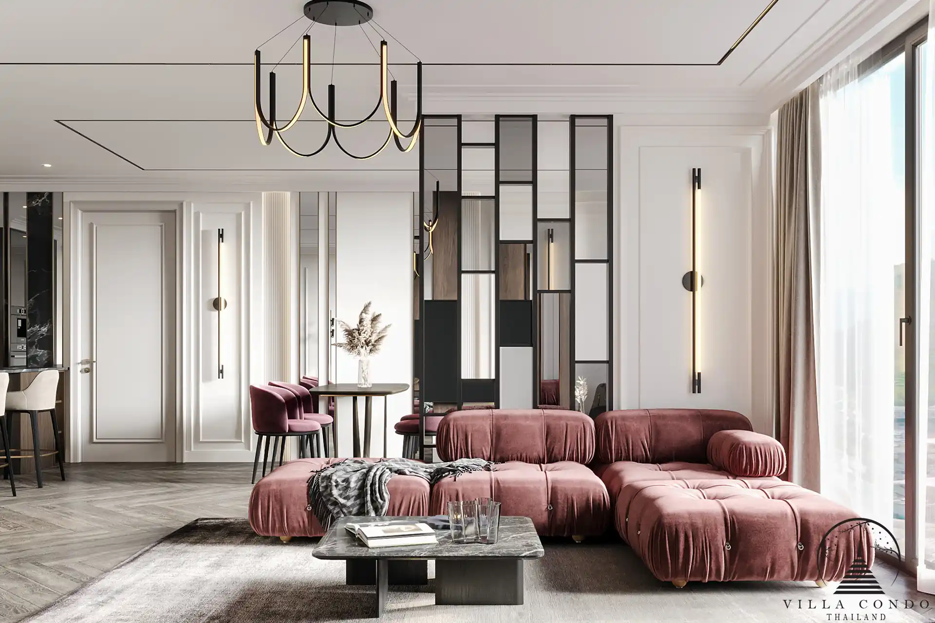 Living area in Hennessy Residence