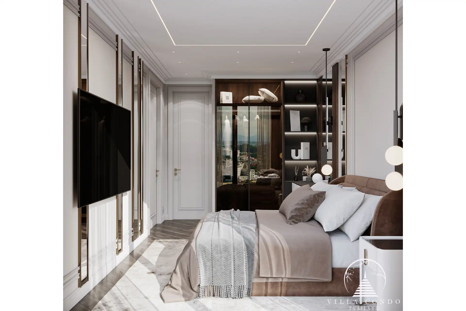 Master bedroom in Hennessy Residence