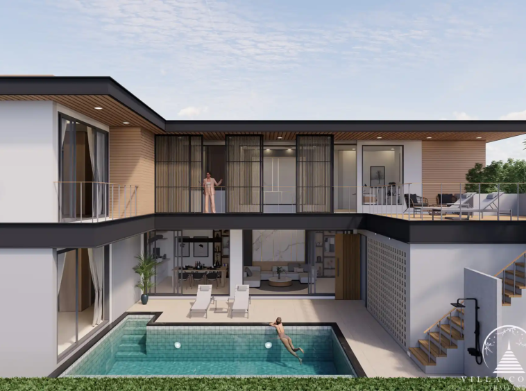 Exterior view of Type B villa at Le Villa Lake Pool Villas.