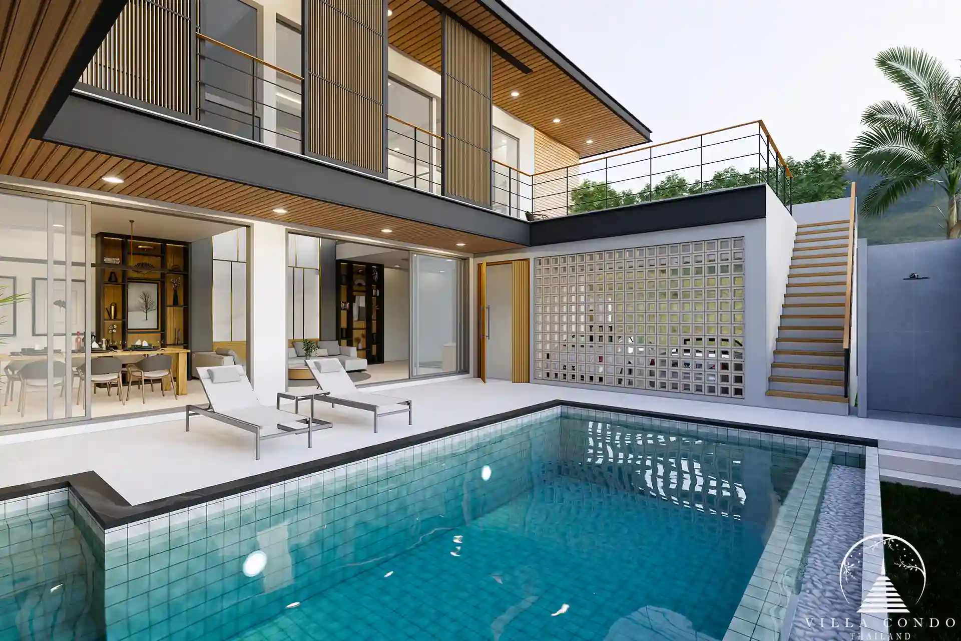 Private pool at Le Villa Lake Pool Villas.
