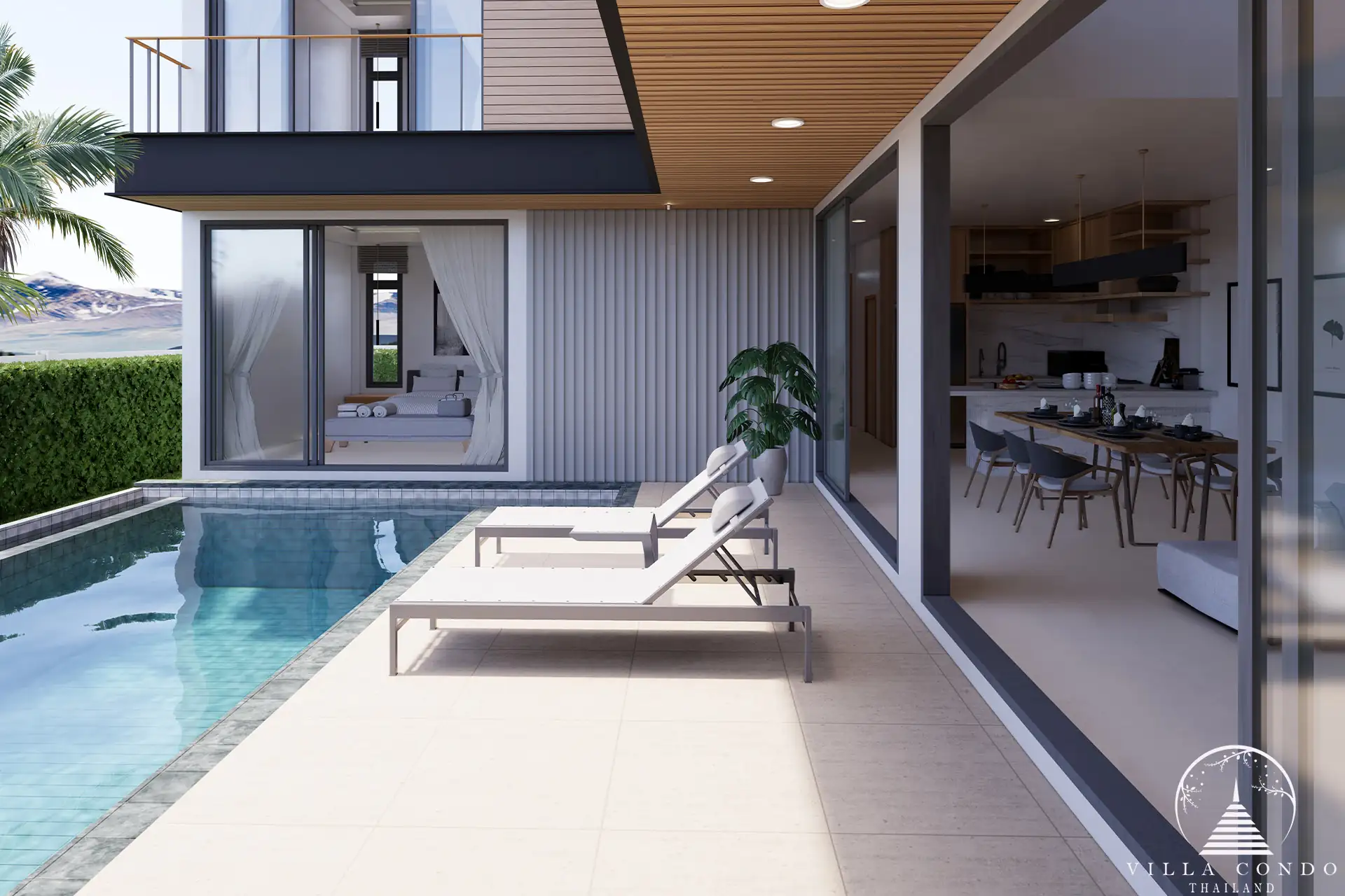 Outdoor area at Le Villa Lake Pool Villas.