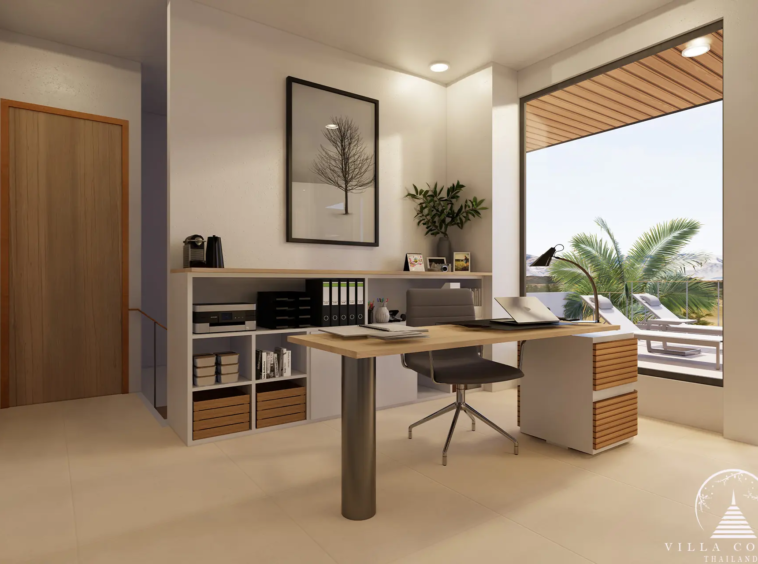 Private office in Le Villa Lake Pool Villas.